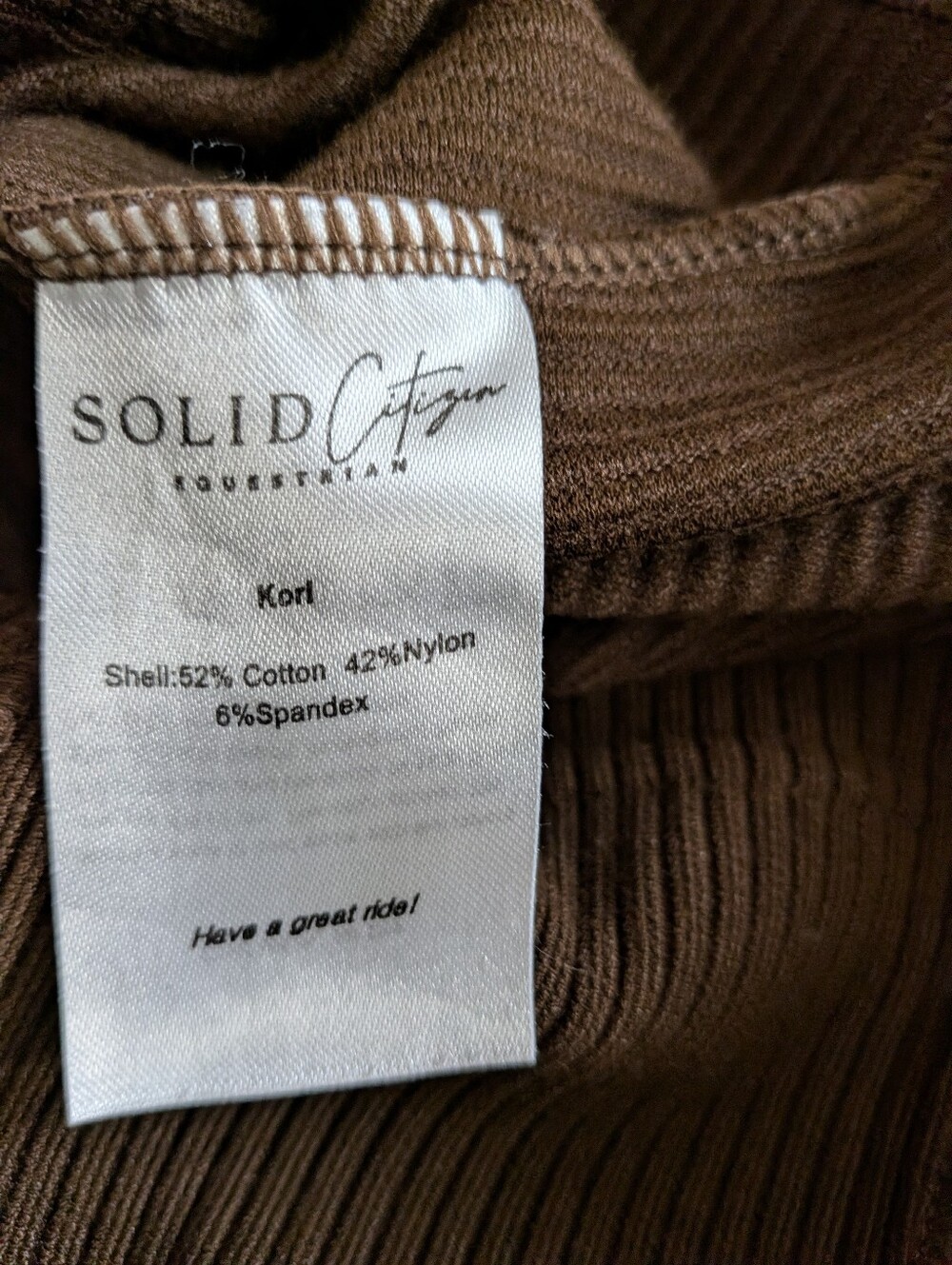 Solid Citizen Equestrian Kori Top Chocolate Brown Rib Knit Size Lg - Picture 6 of 11